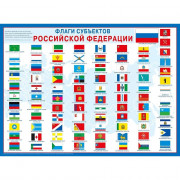 Плакат А2 Флаги субъектов РФ (2023) арт.071.475