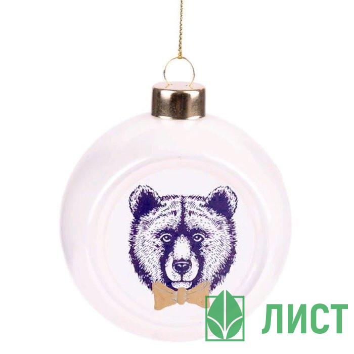 Шар керамика 08см "Медведь в бабочке" п/у арт.87206