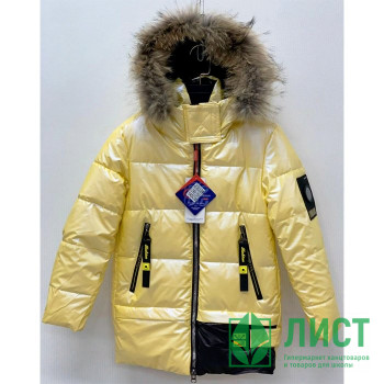Куртка зимняя для девочки (FENGSHUODA) арт.dyl-2303-2 цвет желтый Куртка зимняя для девочки (FENGSHUODA) арт.dyl-2303-2 цвет желтый