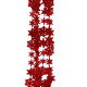Украшение декоративное "Бусы" снежинки 2м красный арт.556-236