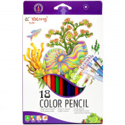 Карандаши цветные (Yalong) пластик ZOO 18 цветов арт.YL10032-18