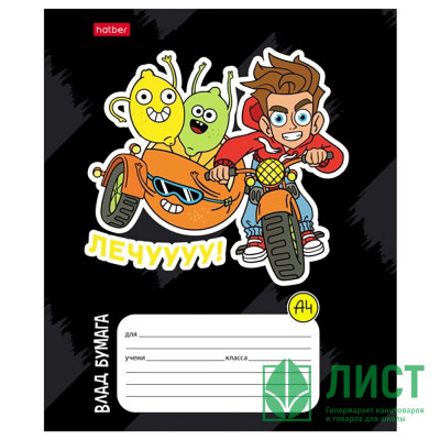 Тетрадь 12 листов клетка (Hatber) Влад А4 ассорти арт 12Т5В1 Тетрадь 12 листов клетка (Hatber) Влад А4 ассорти арт 12Т5В1