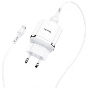 Блок питания сетевой 1 USB HOCO N3, Special single, 3000mA,кабель микро USB, цвет: белый