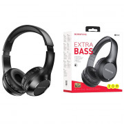 Наушники беспроводные мониторные BO12 BOROFONE Power BT wireless headset черный