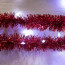 Мишура с гирляндой "Роса" 03*100см 22LED IP20 цв.красный свет белый арт.6031449 - 