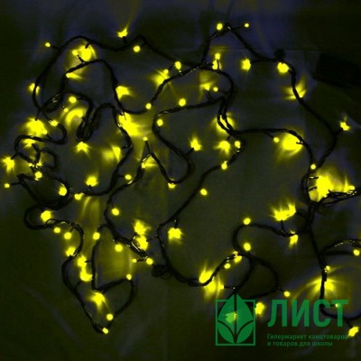 Гирлянда электрическая для дома точечная 3,5м 36LED цвет желтый (зеленый провод) 8режимов арт.130-362 Гирлянда электрическая для дома точечная 3,5м 36LED цвет желтый (зеленый провод) 8режимов арт.130-362