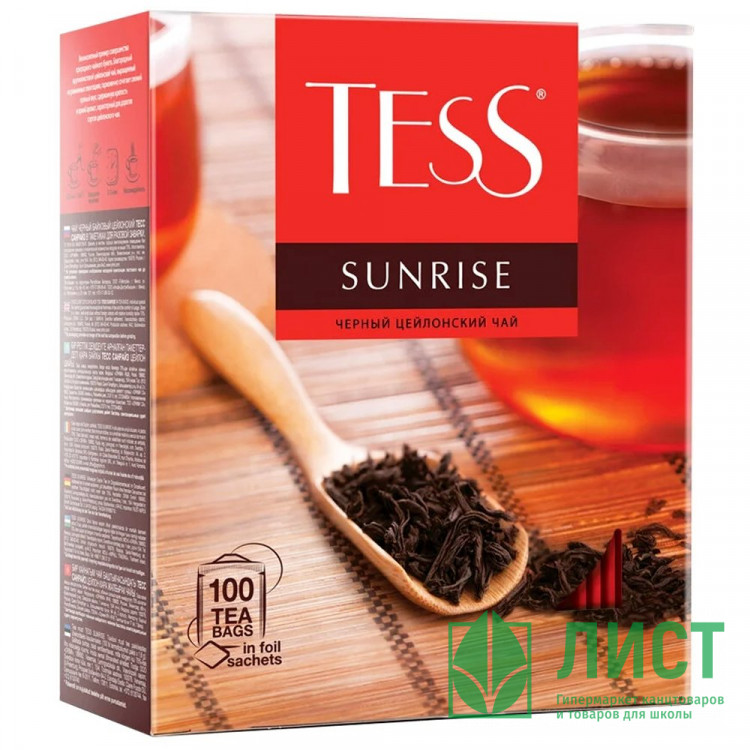 Чай Tess 100пак. Восход Солнца (Sunrise) черный (Ст.9)