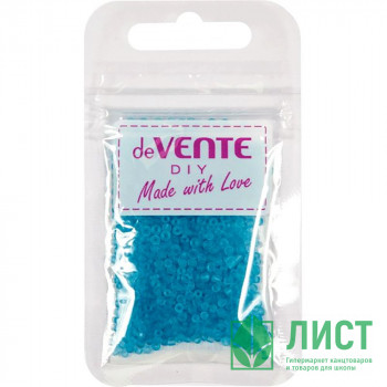 Бисер круглый 2мм 10гр (deVENTE) Frosted полупрозрачный голубой арт.8001362 Бисер круглый 2мм 10гр (deVENTE) Frosted полупрозрачный голубой арт.8001362