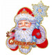Украшение-панно "Дед Мороз с посохом" 55см арт.203-167