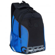 Рюкзак для мальчика (Grizzly) арт.RB-259-1/2m черный-синий-серый 27х40х16см