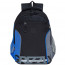 Рюкзак для мальчика (Grizzly) арт.RB-259-1/2m черный-синий-серый 27х40х16см - 