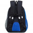 Рюкзак для мальчика (Grizzly) арт.RB-259-1/2m черный-синий-серый 27х40х16см - 