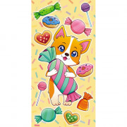 Открытка-конверт "Котёнок со сладостями" арт.ОКЛ-198