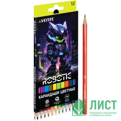 Карандаши цветные (deVENTE) Robotic 12 цветов 2М 2,8 мм шестигранные арт.5022539 Карандаши цветные (deVENTE) Robotic 12 цветов 2М 2,8 мм шестигранные арт.5022539