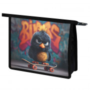 Папка школьная для тетрадей А5 на молнии 1отделение Феникс Опасный птенец арт.72359