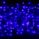 Гирлянда электрическая уличная занавес Дождь 2*3м 480LED "Мерцание" цвет синий (светлый провод) арт.183-935