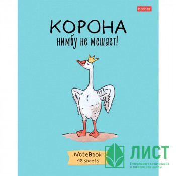 Тетрадь А5 клетка 48 листов скоба (Hatber) Гусь-веселюсь Выпуск №1 ассорти арт.48Т5В1 Тетрадь А5 клетка 48 листов скоба (Hatber) Гусь-веселюсь Выпуск №1 ассорти арт.48Т5В1