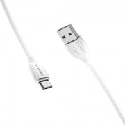 Кабель USB -микро USB Borofone BX19 1.0м,круглый,2.4A,силикон,цвет: белый