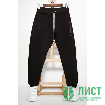 Брюки спортивные утепленные для мальчика арт.2183-01 размер 30/122-36/140 трикотажные цвет черный Брюки спортивные утепленные для мальчика арт.2183-01 размер 30/122-36/140 трикотажные цвет черный