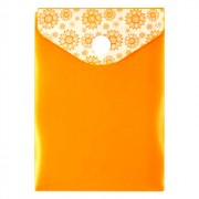 Папка-конверт на кнопке А7() 300мкм COMIX цвет оранжевый арт.А1871 OR