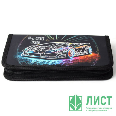 Пенал 1 отделение (Оникс) ПКК 03-12 Smart car 190х90мм ламинированный картон 3D-фольга Пенал 1 отделение (Оникс) ПКК 03-12 Smart car 190х90мм ламинированный картон 3D-фольга
