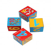 Игра настольная Кубики пластиковые Учим счет 4 штуки (РК) арт.К04-8206