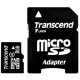 Карта памяти 8GB microSD, Transcend  microSDHC Class 4 (SD адаптер)