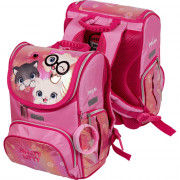 Ранец для девочек школьный (deVENTE) Mini. Sweet Cats + часы 35x26x20см арт.7030209