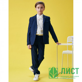 Костюм (Bremer) Сириус (пиджак приталенный/брюки зауженные) размер 30/128-44/182 цвет синий Костюм (Bremer) Сириус (пиджак приталенный/брюки зауженные) размер 30/128-44/182 цвет синий