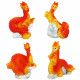 Статуэтка декоративная "Китайский огненный дракон" 4*3*5см цв.оранжевый арт.398-239