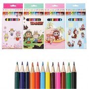 Карандаши цветные (Mazari) Зубастик 12 цветов 2,5мм шестигранные арт.M-7123-12