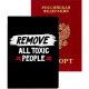 Обложка для паспорта кожзам "Remove all toxic people" deVENTE арт.1030118