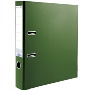 Папка-регистратор 50мм ПВХ с 1 сторонней обтяжкой, металлический уголок, зеленый, разобранная Attomex арт.3093304 (Ст.10)