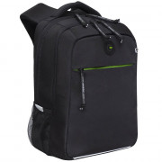 Рюкзак для мальчиков (Grizzly) арт.RB-356-5/5 черный-салатовый  26х39х19 см