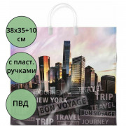 Пакет ПВД пластм. ручки 38*35+10 90мкм Сити