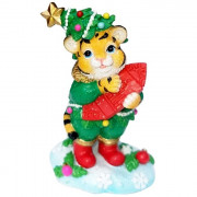 Украшение декоративное "Тигр в костюме елки" 8,7*5,7см арт.87567