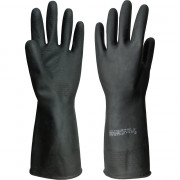 Перчатки защитные АЗРИХИМ КЩС тип 2 латекс черные (размер 9, L)