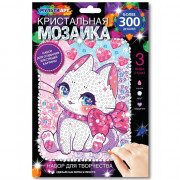 Игра Мозаика кристальная (MultiArt) Белая кошечка арт.CRYST-CAV