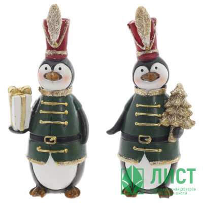 Статуэтка декоративная &quot;Пингвин&quot; 12,5см 2 вида цв.зеленый арт.824904 Статуэтка декоративная "Пингвин" 12,5см 2 вида цв.зеленый арт.824904