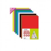 Цветной картон А4 08 листов 08 цветов мелованный односторонний (deVENTE) 200 г/м арт 8040782