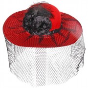 Шляпа карнавальная "Шикарная дама" красный арт.770-0382
