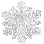 Салфетка сервировочная ПВХ "Снежинка" 44,5см цв.серебро арт.898-160