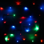 Гирлянда электрическая для дома точечная 5,5м 50LED цвет мульти (зеленый провод) 8режимов арт.127-004