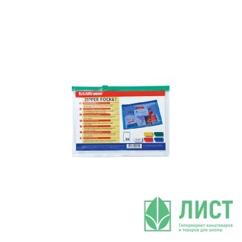 Папка-конверт на молнии В6(128*182)  ErichKrause прозр. арт.4564 (Ст.12) Папка-конверт на молнии В6(128*182)  ErichKrause прозр. арт.4564 (Ст.12)