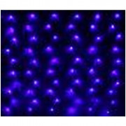 Гирлянда электрическая уличная сетка 2*1,5м 192LED цвет синий (светлый провод) 8режимов арт.183-0007