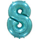 Шар фольгированный 102см Фигура Tiffany "Цифра 8" арт.6057190