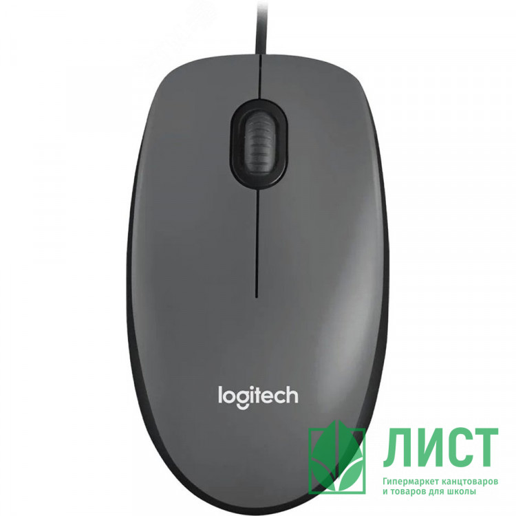 Мышь провод. Logitech M90 оптическая светодиодная, 1000 dpi, USB, темно-серый