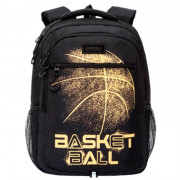 Рюкзак для мальчиков (GRIZZLY) арт RU-132-1/3 черный - оранжевый 31х42х22 см