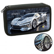 Пенал 2 отделения (ОНИКС) ПКК 11-12 Silver auto 190х110мм ламинированный картон арт.86440