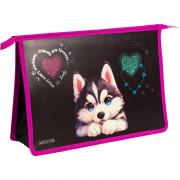 Папка школьная для тетрадей А4 на молнии (deVENTE) Cute Husky арт.8056542